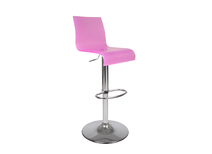 Tabouret de bar / cuisine rose en plexiglas NEW SATURNE