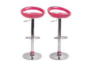 Tabouret de bar / cuisine rose moderne COMET (lot de 2)