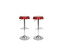 Tabouret de bar / cuisine rouge bordeaux NEW CAPSULE (lot de 2)