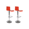 Tabouret de bar / cuisine rouge moderne NEWSURF (lot de 2)