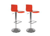 Tabouret de bar / cuisine rouge moderne NEWSURF (lot de 2)