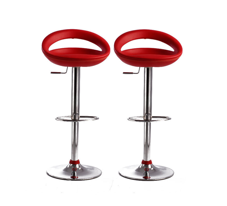 Tabouret de bar moderne rouge COMET (lot de 2)