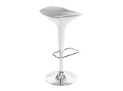 Tabouret de bar design argent et blanc VENUS