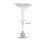 Tabouret de bar design argent et blanc VENUS
