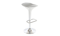 Tabouret de bar design argent et blanc VENUS