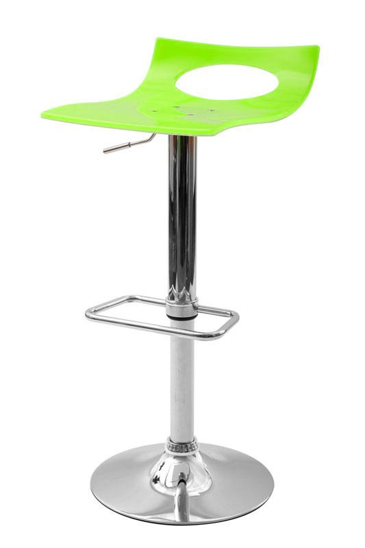 Tabouret de bar design bicolore jaune et blanc CALYPSO