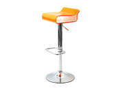 Tabouret de bar design bicolore orange et blanc ICE POP