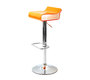 Tabouret de bar design bicolore orange et blanc ICE POP