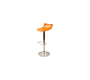 Tabouret de bar design bicolore orange et blanc MAGELLAN