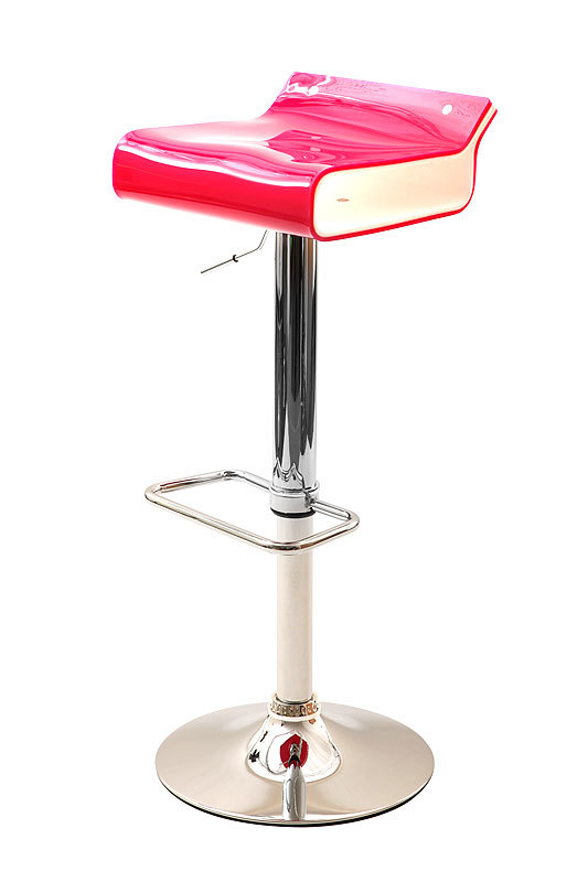 Tabouret de bar design bicolore rose et blanc ICE POP