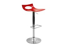 Tabouret de bar design bicolore rouge et blanc CALYPSO