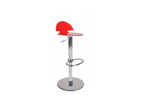 Tabouret de bar design bicolore rouge et blanc Orion