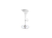 Tabouret de bar design blanc et argent JUPITER