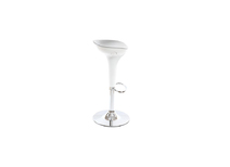 Tabouret de bar design blanc et argent JUPITER