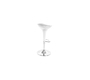 Tabouret de bar design blanc et argent JUPITER