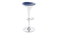 Tabouret de bar design bleu et blanc JUPITER