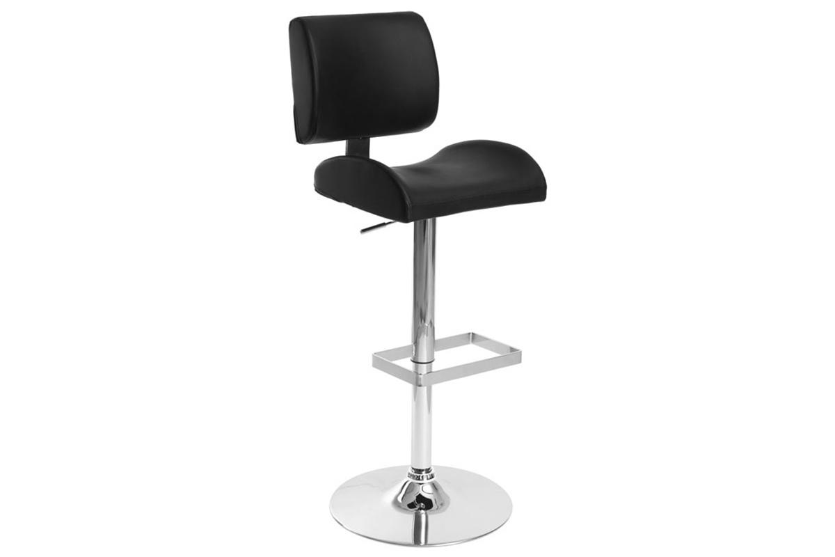 SOLDES Tabouret de bar design noir CERES