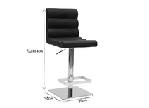 Tabouret de bar design noir COLOMBUS