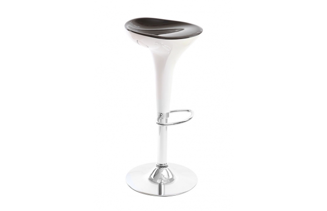 Tabouret de bar design noir et blanc JUPITER