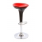 Tabouret de bar design noir et rouge JUPITER