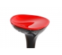 Tabouret de bar design noir et rouge JUPITER