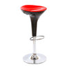 Tabouret de bar design noir et rouge JUPITER