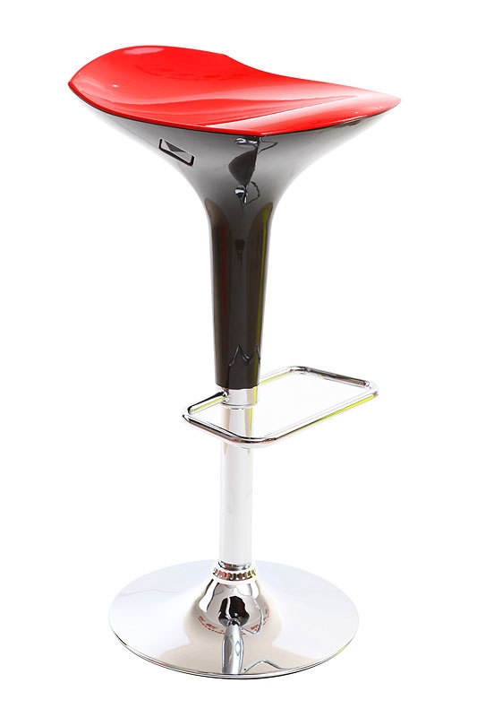 Tabouret de bar design rouge et noir VENUS