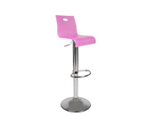 Tabouret de bar plexiglas rose SATURNE 
