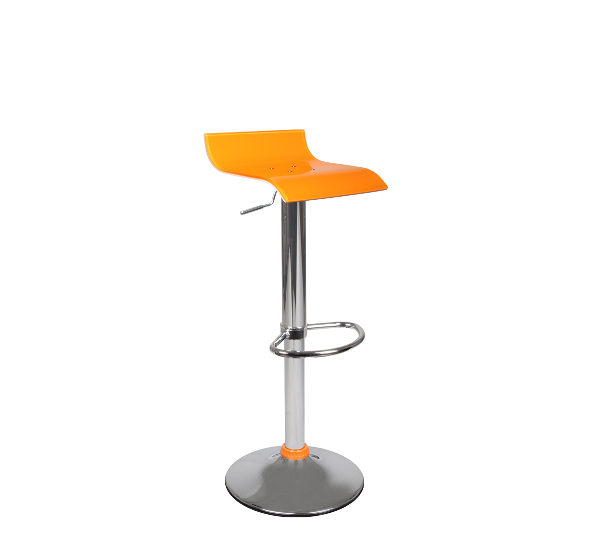 Tabouret de bar up to you design bicolore orange et blanc VEGA