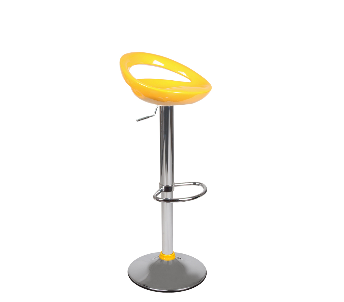 SOLDES Tabouret de bar up to you laqu&eacute; jaune COMET
