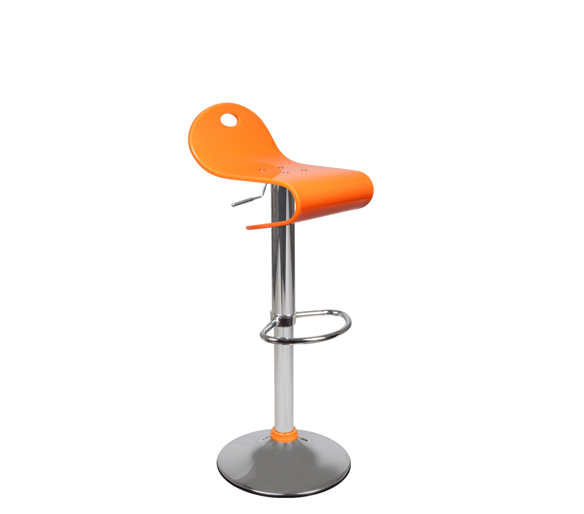 Tabouret de bar up to you transparent orange CELESTE