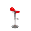 Tabouret de bar up to you transparent rouge CELESTE