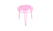 Tabouret design m&eacute;tal rose SPYDER 