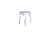 Tabouret design m&eacute;tal violet SPYDER 