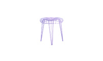 Tabouret design m&eacute;tal violet SPYDER 
