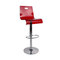Taburete de bar SATURNO color rojo transparente image pub1