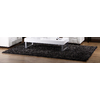 Tapis moderne shaggy gris bleut&eacute;