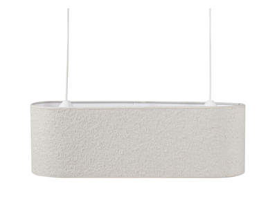 Abat-jour pour suspension double en tissu effet laine bouclée écru L62 cm TESSA