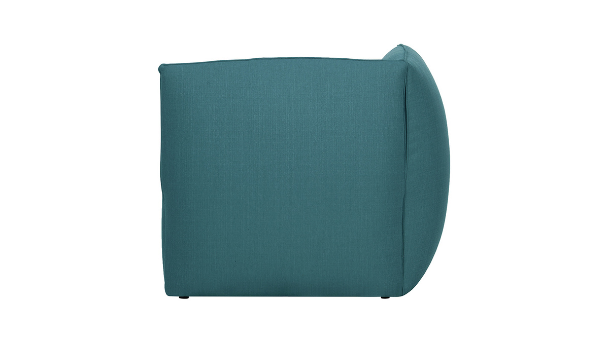 Angle de canapé design tissu bleu canard MODULO