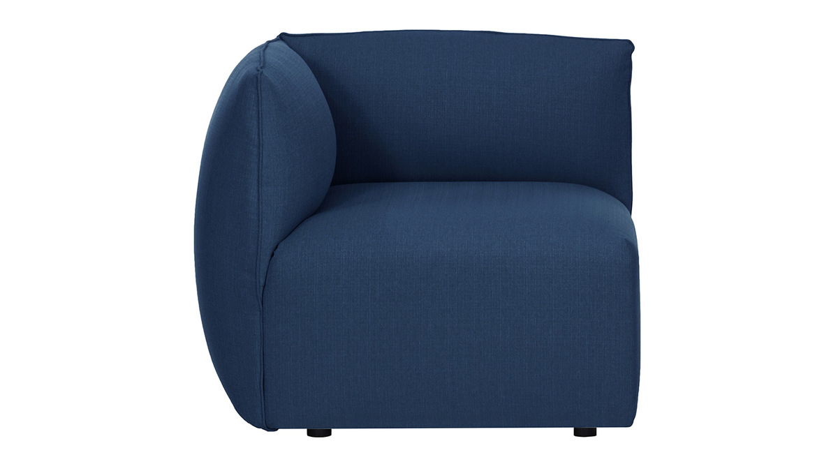 Angle de canapé design tissu bleu foncé MODULO