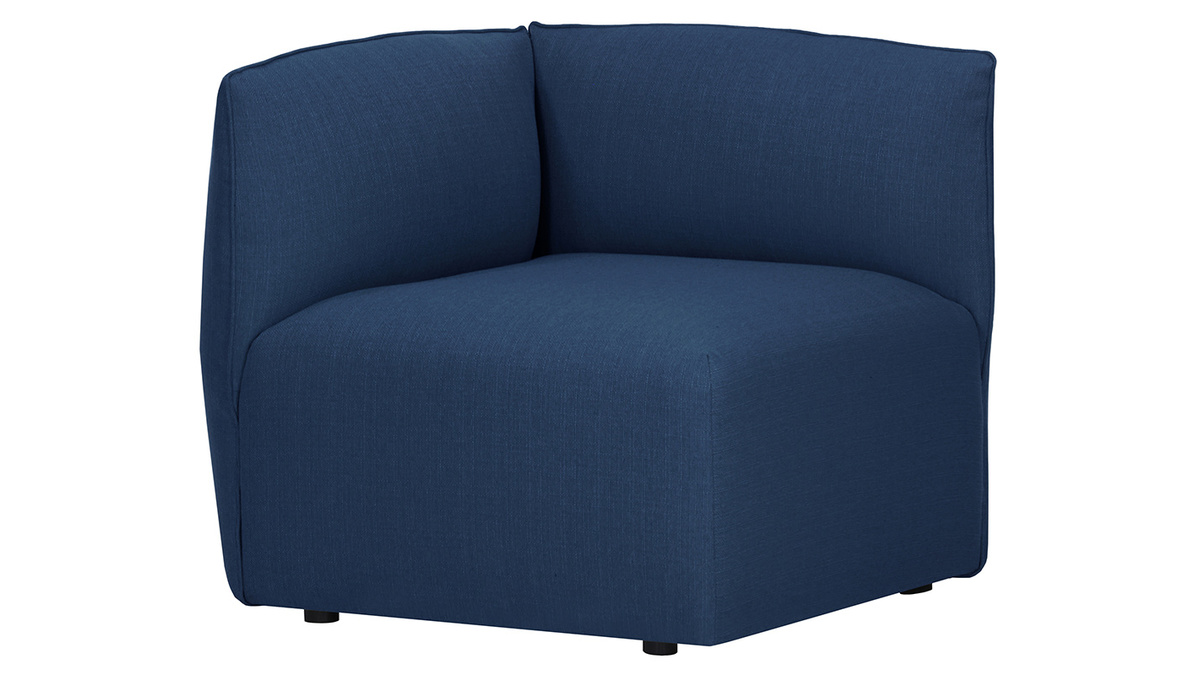 Angle de canapé design tissu bleu foncé MODULO