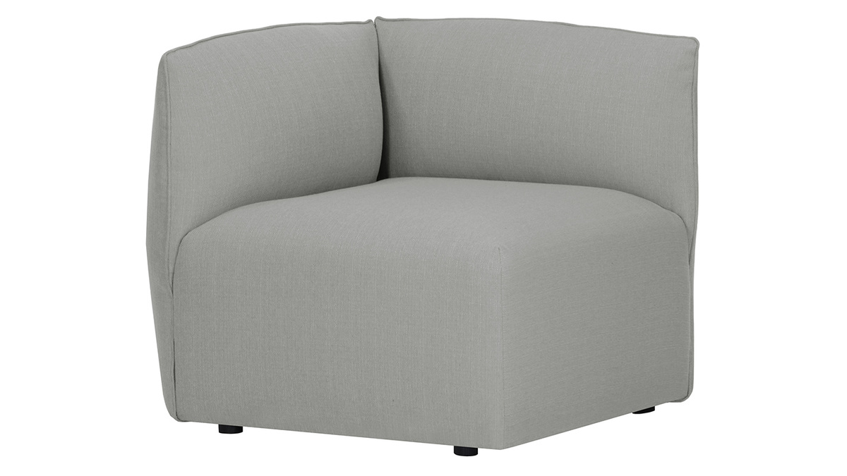 Angle de canapé design tissu gris MODULO