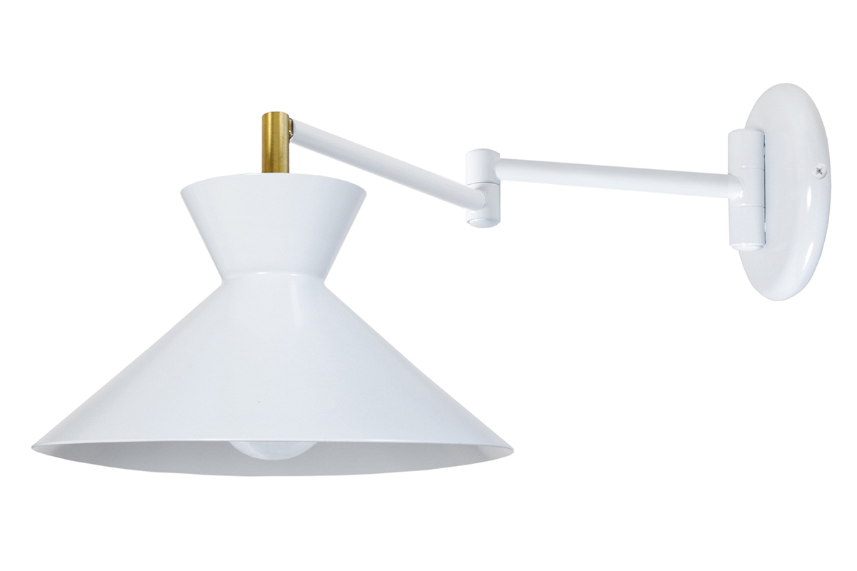 Applique murale articule design blanc LEEDS