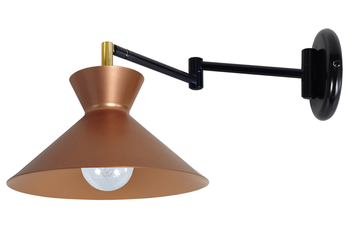 Applique murale articule design cuivr LEEDS