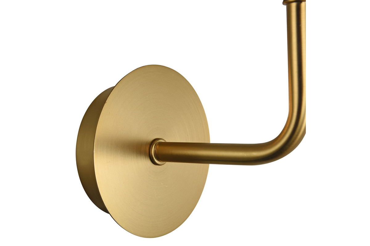 Applique murale design en m�tal dor� et en verre AUREOL