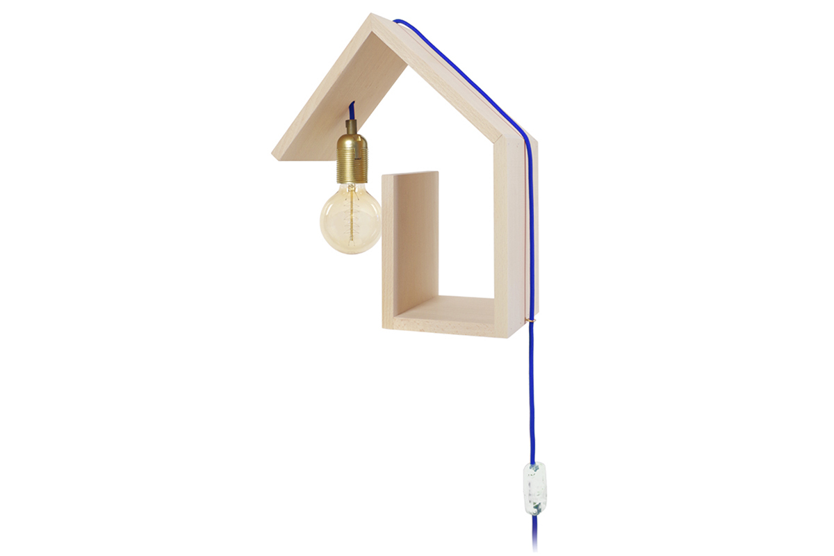 Applique murale design fixation gauche cordon bleu HUT