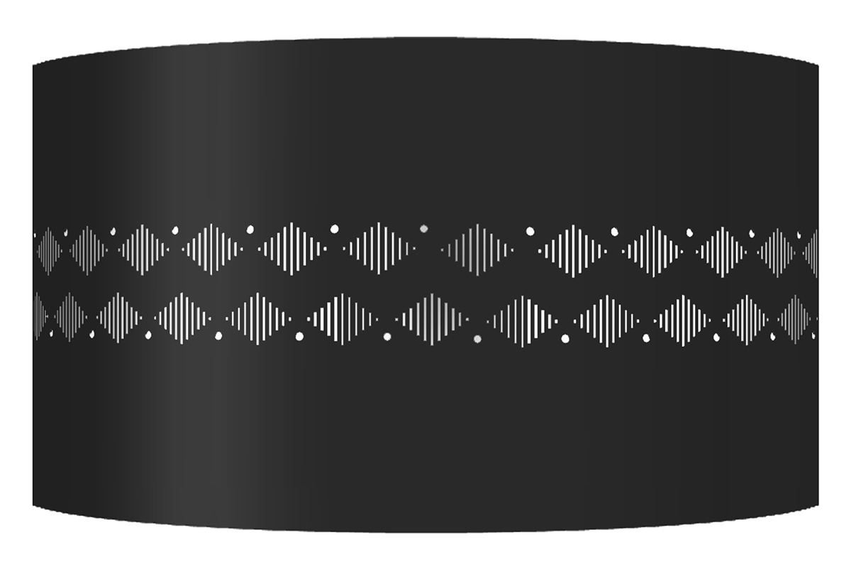 Applique murale design mtal noir SMART