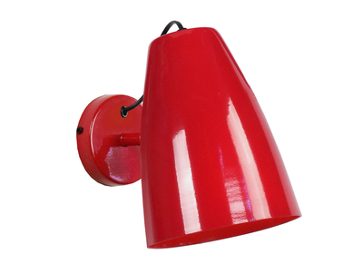 Applique murale design m&eacute;tal rouge FRIDAY