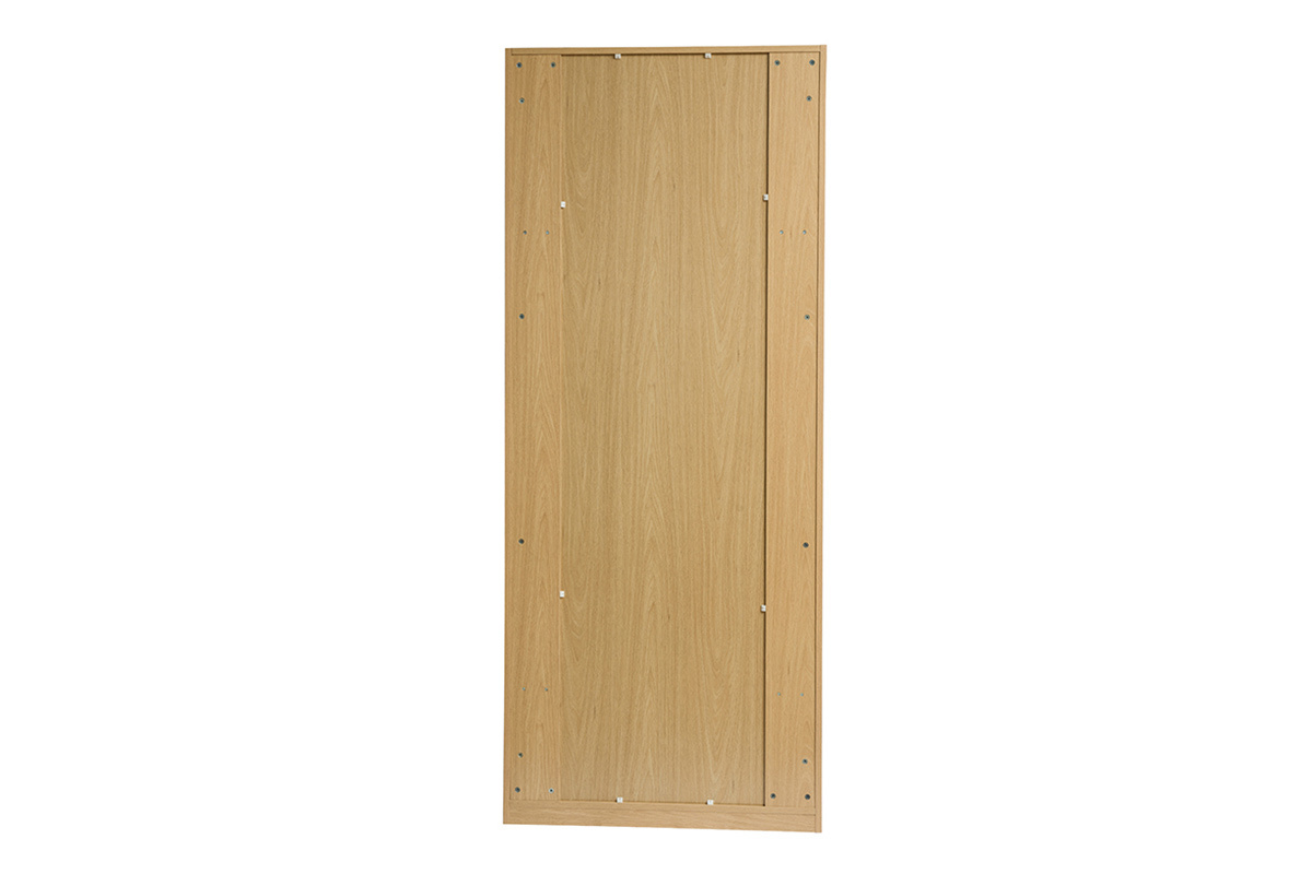 Armoire dressing bois chne, vue de dos, portes fermes.