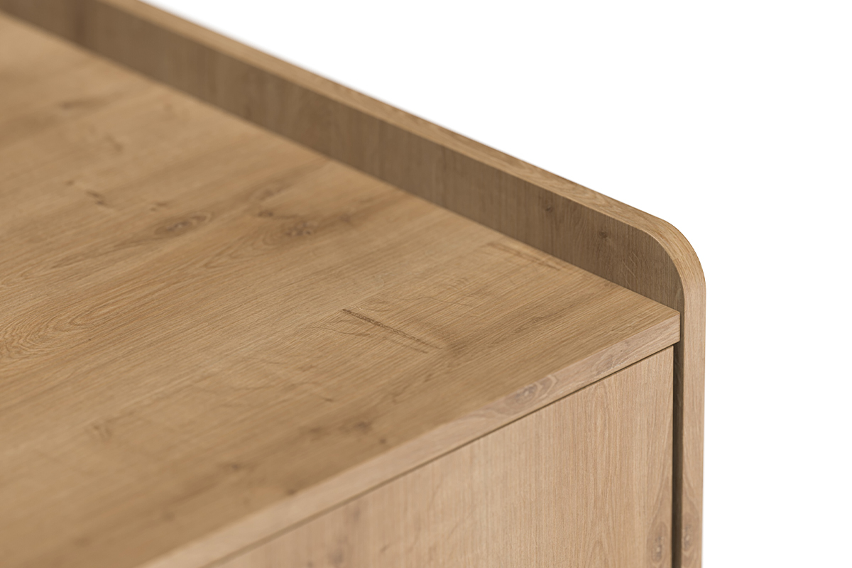 Armoire scandinave avec penderie et �tag�res bois clair L101 cm MOA